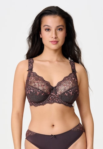 T-shirt Reggiseno di LingaDore in marrone: frontale