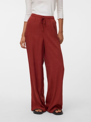 Wide Leg Pantalon 'VMRosie' VERO MODA en marron : devant