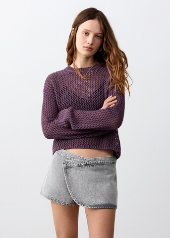 MANGO TEEN Skirt in Grey: front
