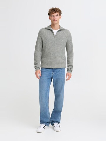 Kronstadt Sweater ' KSDoors half Zip ' in Grey