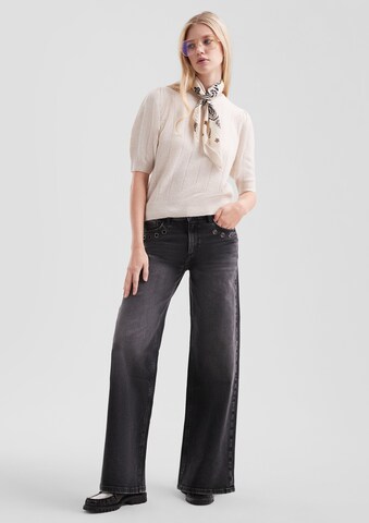 QS Wide Leg Jeans 'Catie' in Grau