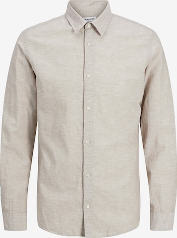Jack & Jones Junior Regular Fit Hemd 'JJEBreeze' in Beige: Vorderseite