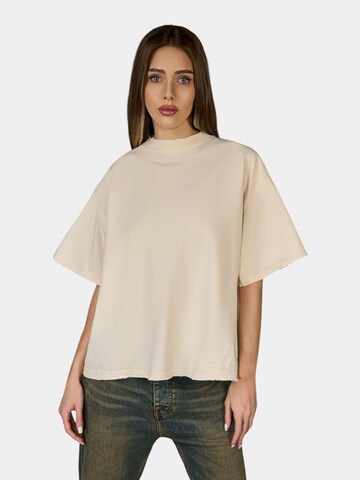 Made By Society Shirt 'Tricou NEURAL - T27193' in Beige: front