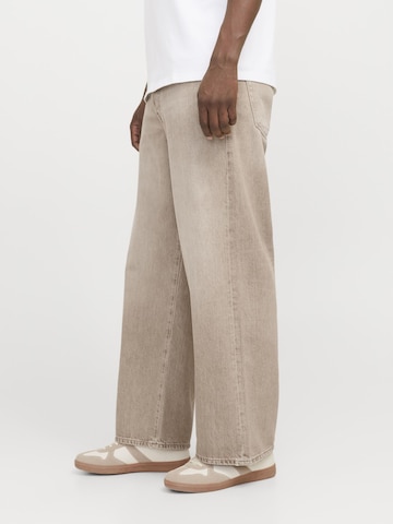 Wide Leg Jean 'JJIDave JJCooper' JACK & JONES en marron