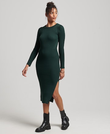 Superdry Knitted dress in Green: front