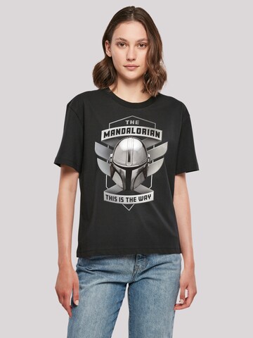 F4NT4STIC Oversized Shirt 'Star Wars The Mandalorian This Is The Way' in Black: front