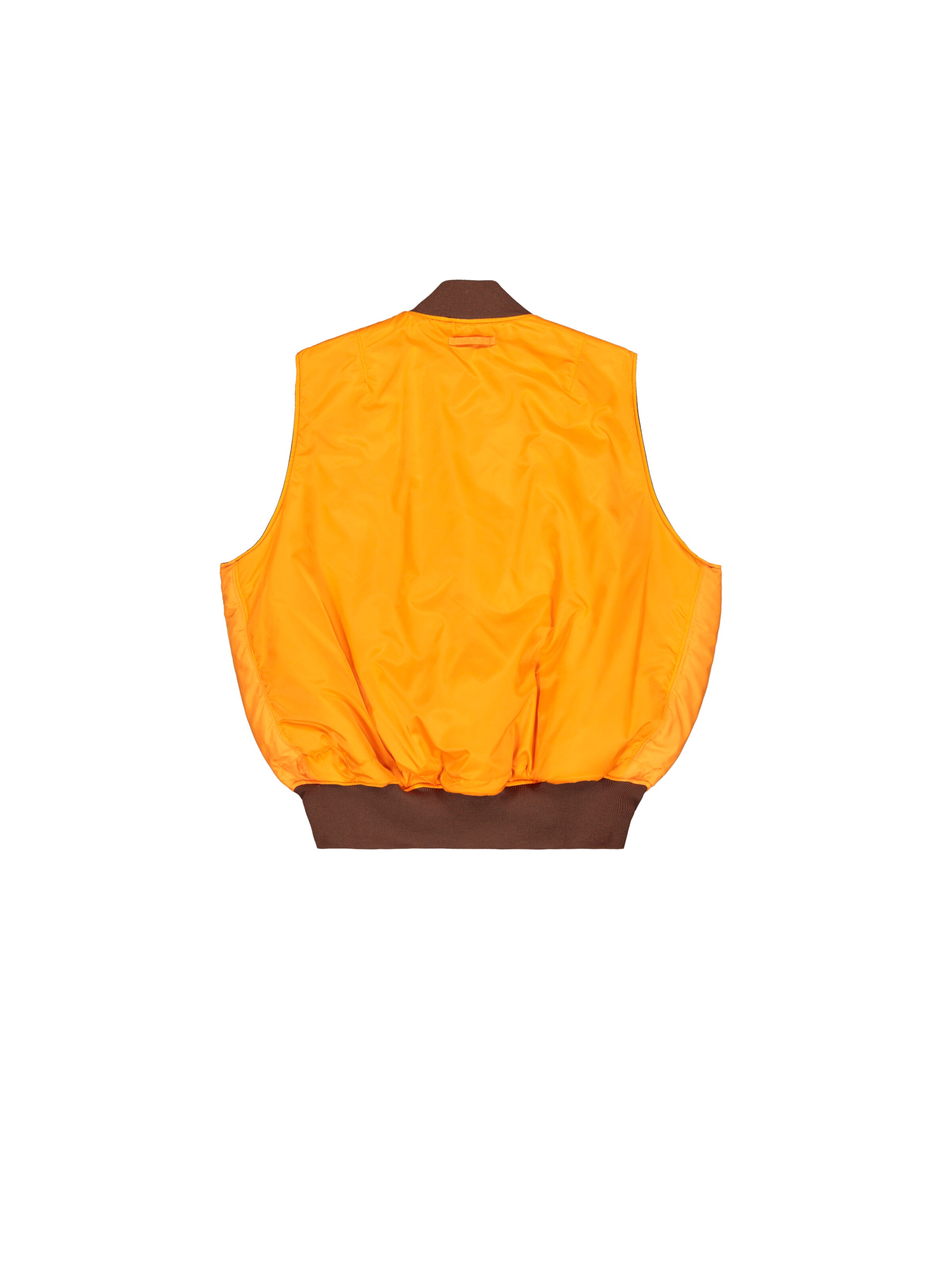 ALPHA INDUSTRIES Weste 'MA-1' in Braun: Rückseite