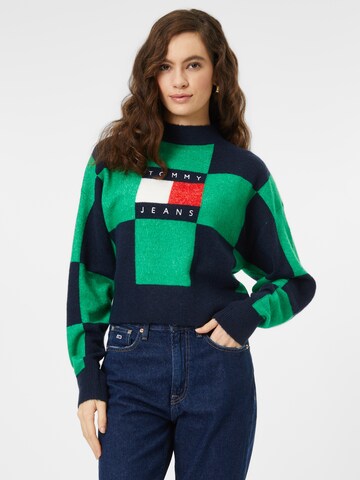 Tommy Jeans Pullover in Grün: Vorderseite