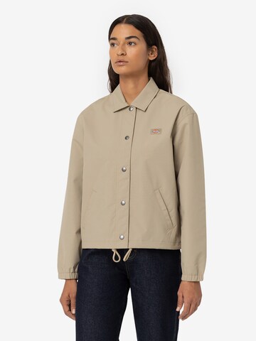 DICKIES Tussenjas 'OAKPORT' in Beige: voorkant