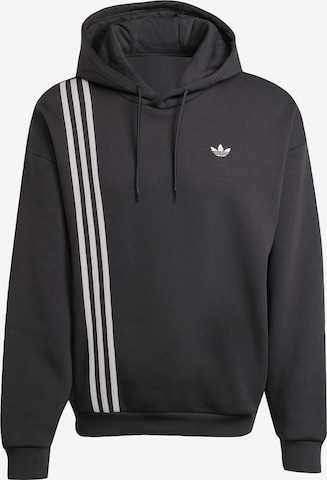 juoda ADIDAS ORIGINALS Megztinis be užsegimo 'Front Stripes': priekis