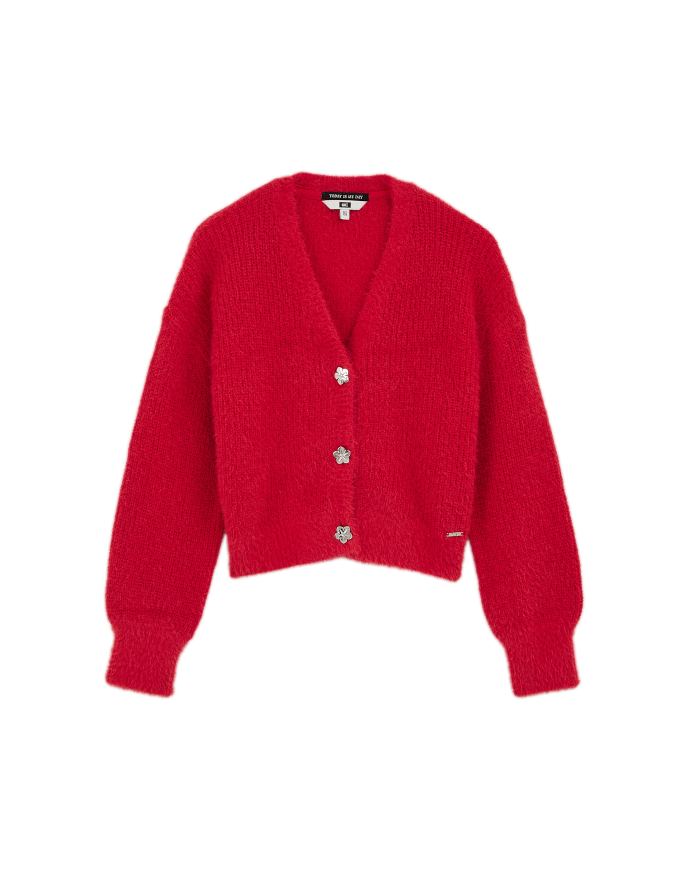 WE Fashion Neuletakki värissä punainen: etupuoli