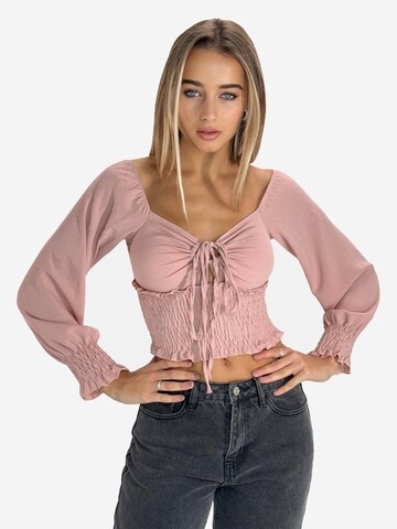 Elara Bluse in Pink: Vorderseite