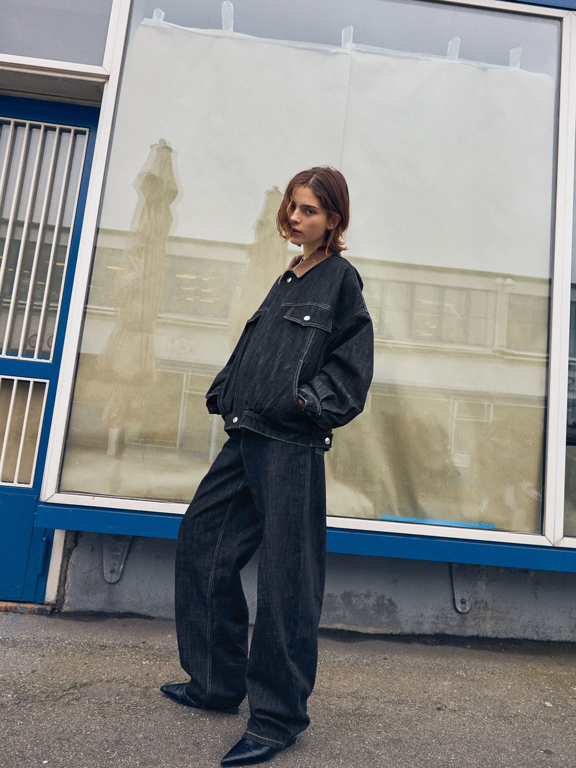 Bershka Between-Season Jacket in Marine Blue | ABOUT YOU