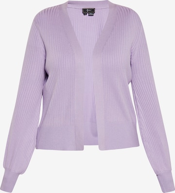 faina Knit Cardigan in Purple: front