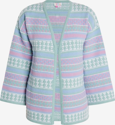 IZIA Cardigan i blå / mint / pink / hvid, Produktvisning