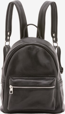 Zaino 'Zaino in vera pelle Alessia Firenze - Chiusura zip, tracolla regolabile' di Alessia Firenze in nero: frontale