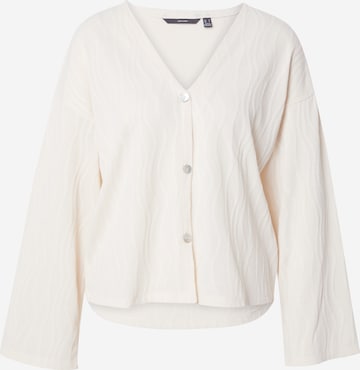 VERO MODA Gebreid vest 'VMELLIE' in Beige: voorkant