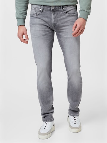 Coupe slim Jean 'HATCH' Pepe Jeans en gris : devant