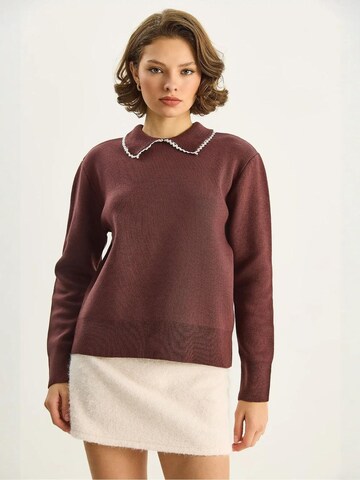 Bianco Lucci Sweater 'Pullover' in Purple
