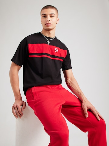 T-Shirt Sergio Tacchini en noir : devant