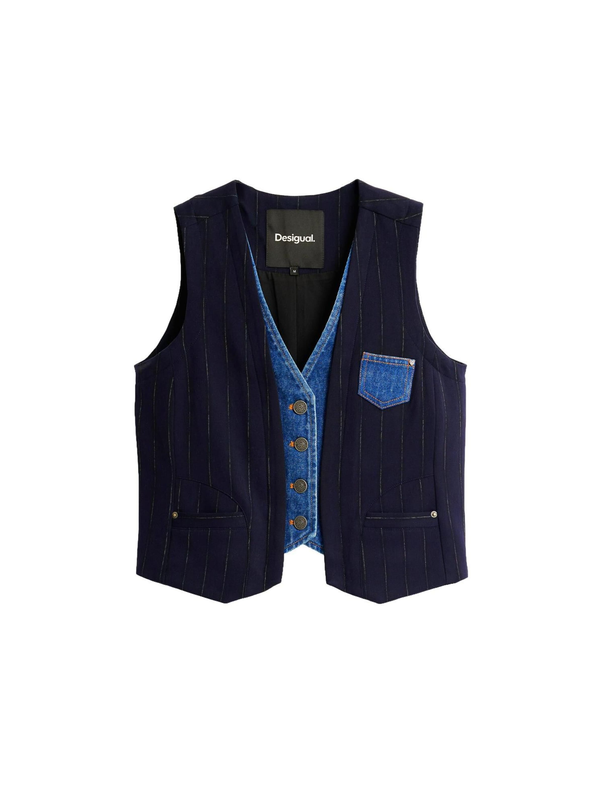 Gilet Desigual en bleu : devant