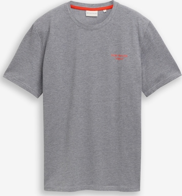 TOM TAILOR T-Shirt 'Piqué' in Grau: Vorderseite