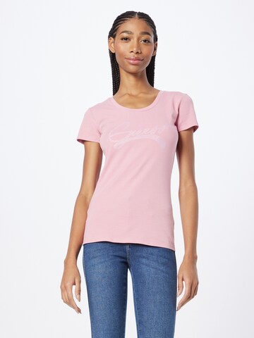T-shirt 'ADELINA' GUESS en rose : devant