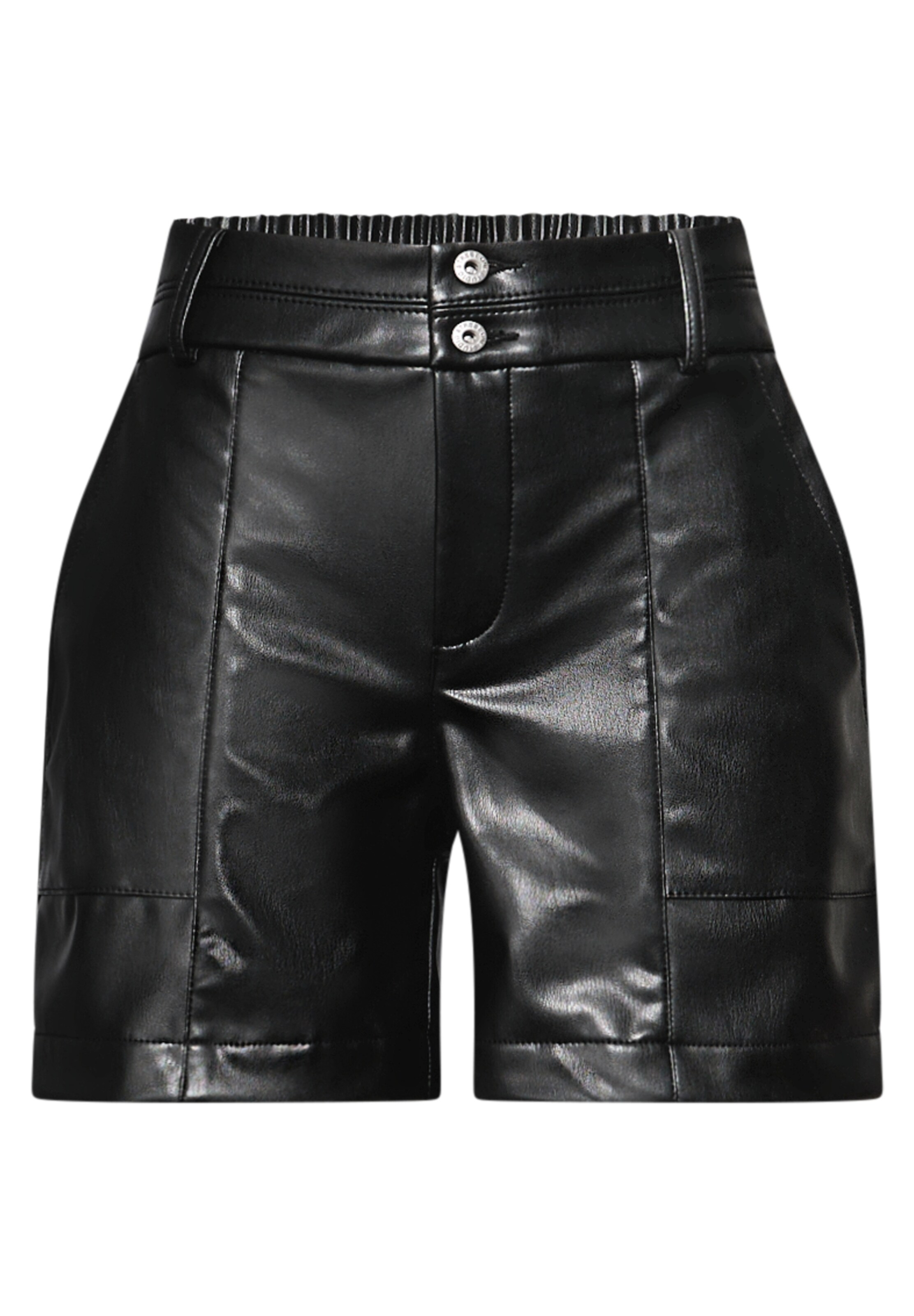 Street One Studio Loosefit Shorts in Schwarz: Vorderseite