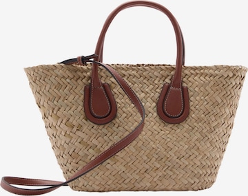 MANGO Håndtaske 'Serifos' i brun: forside