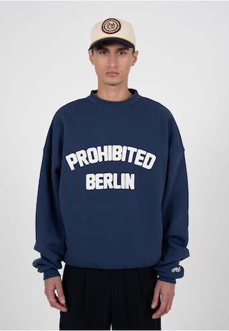 Prohibited Sweatshirt 'Berlin' in Blue: front