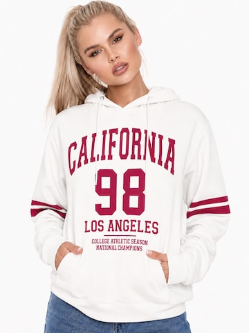 Worldclassca Oversized Sweater 'California 98' in White: front