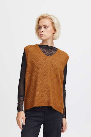 ICHI Sweater 'Kamara' in Brown: front