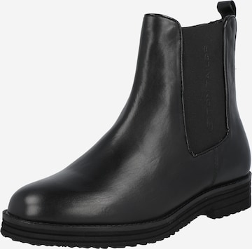 TOM TAILOR Chelsea Boots in Black: front