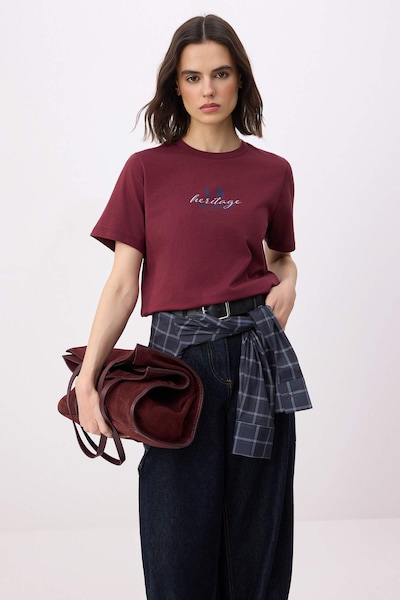 Trendyol Shirt in XS in Navy / Bordeaux / White, Item view