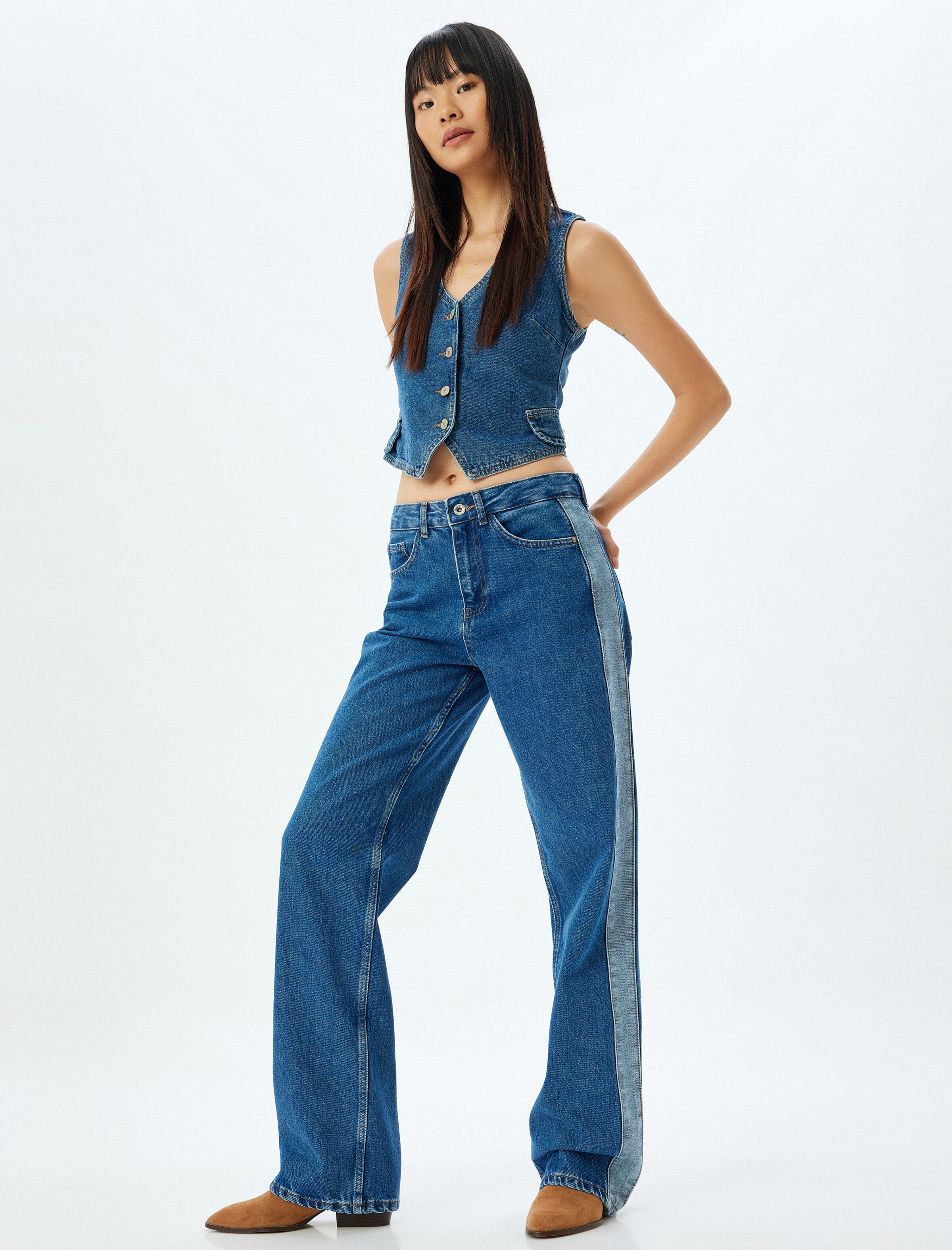 Koton Flared Jeans in Blue