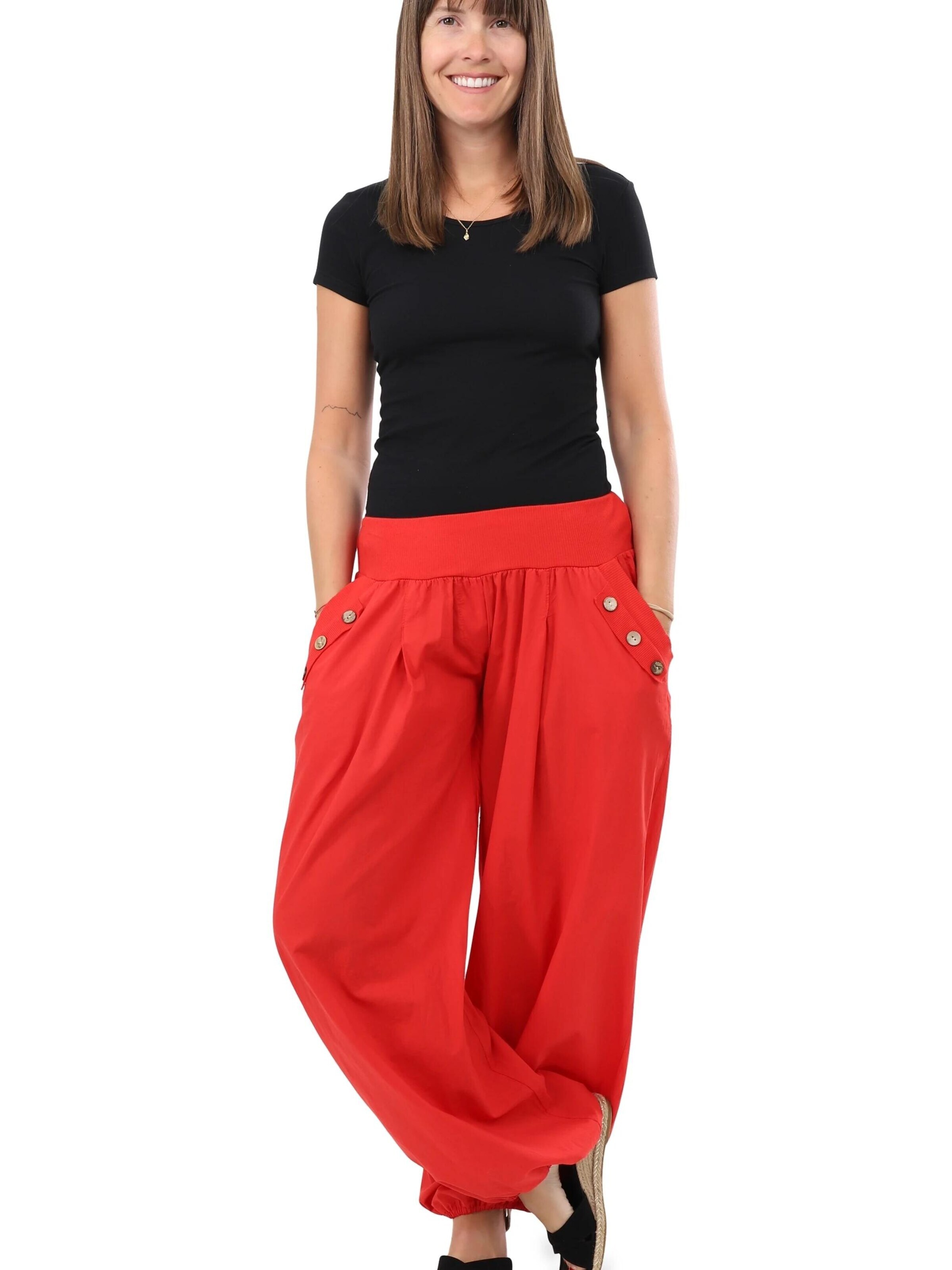 malito more than fashion Loose fit Harem Pants in Red
