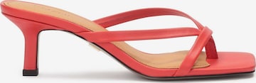 Kazar - Zapatos abiertos en rojo