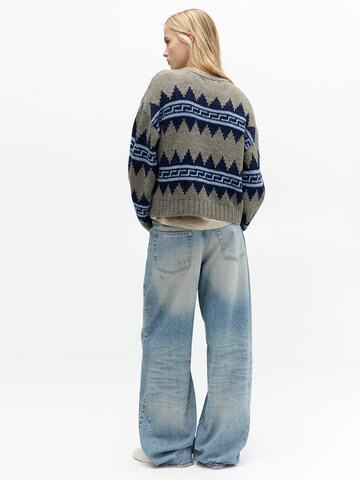 Pull&Bear Sweter w kolorze zielony