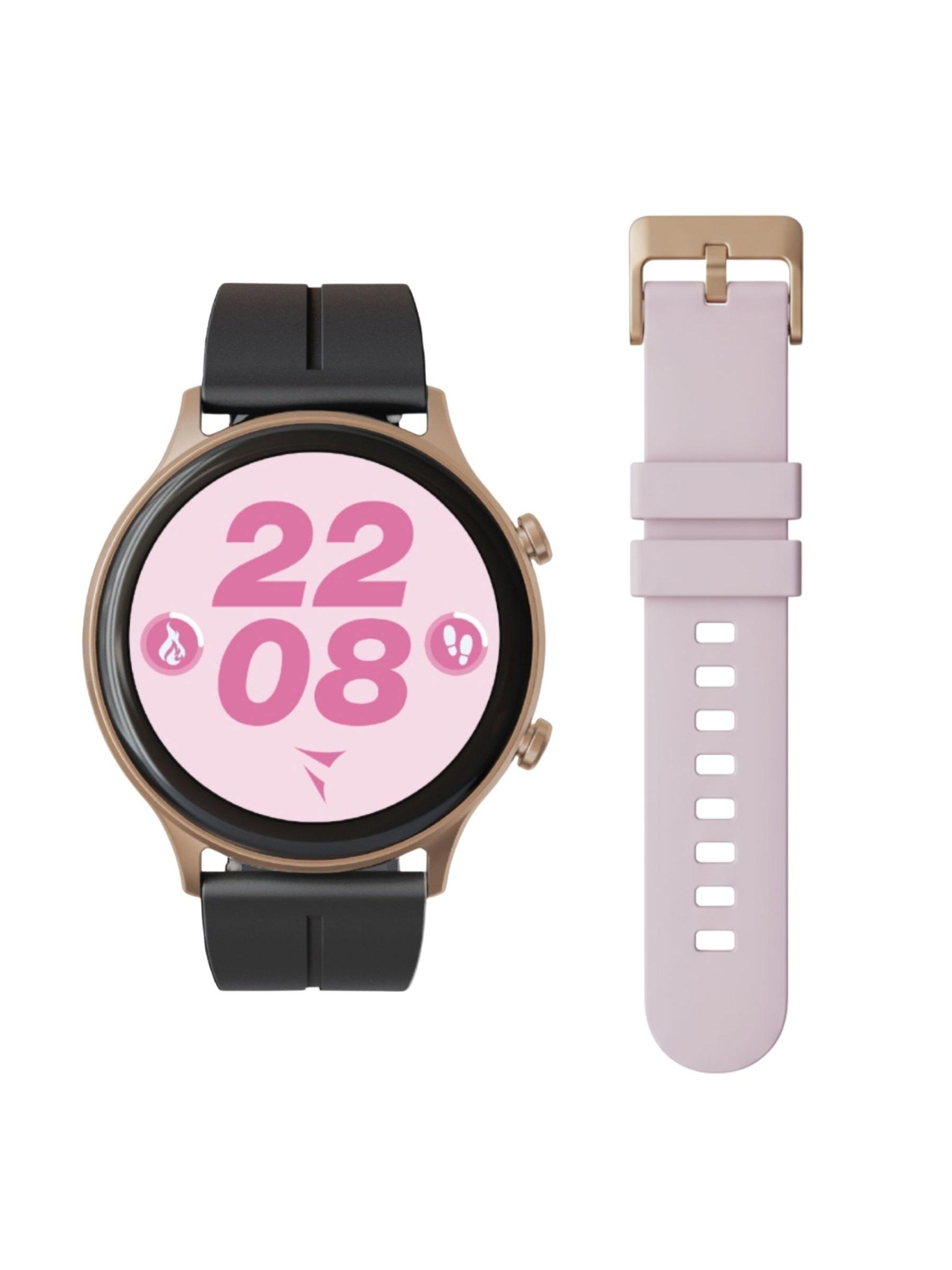 Techmade Digital Watch 'Dynamic 2 Smartwatch – Bundle mit Kopfhörern' in Pink