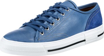 Paul Vesterbro Leder Smooth Velours Sneakers Low in Blau: front