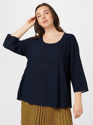 Persona by Marina Rinaldi - Blusa 'FALCO' em azul: frente