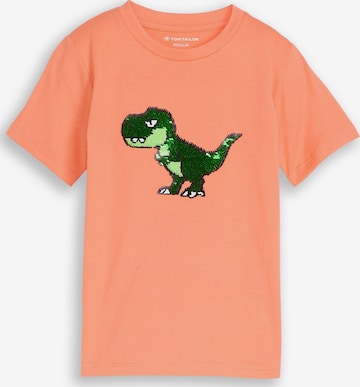 T-Shirt TOM TAILOR en orange : devant