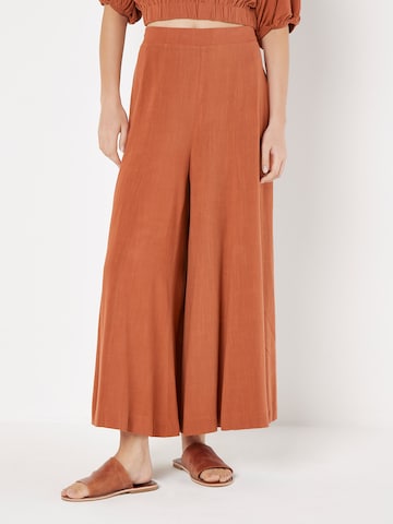 Apricot Wide leg Broek ' ' in Blauw: voorkant
