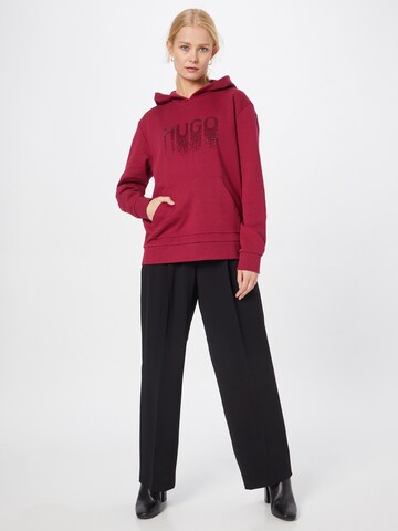 HUGO Red - Sweatshirt 'Dasara' em vermelho