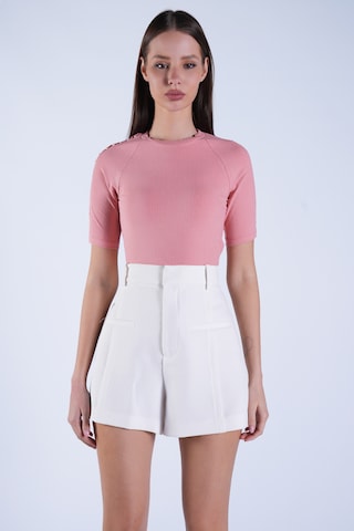 T-shirt Trend Alaçatı Stili en rose : devant