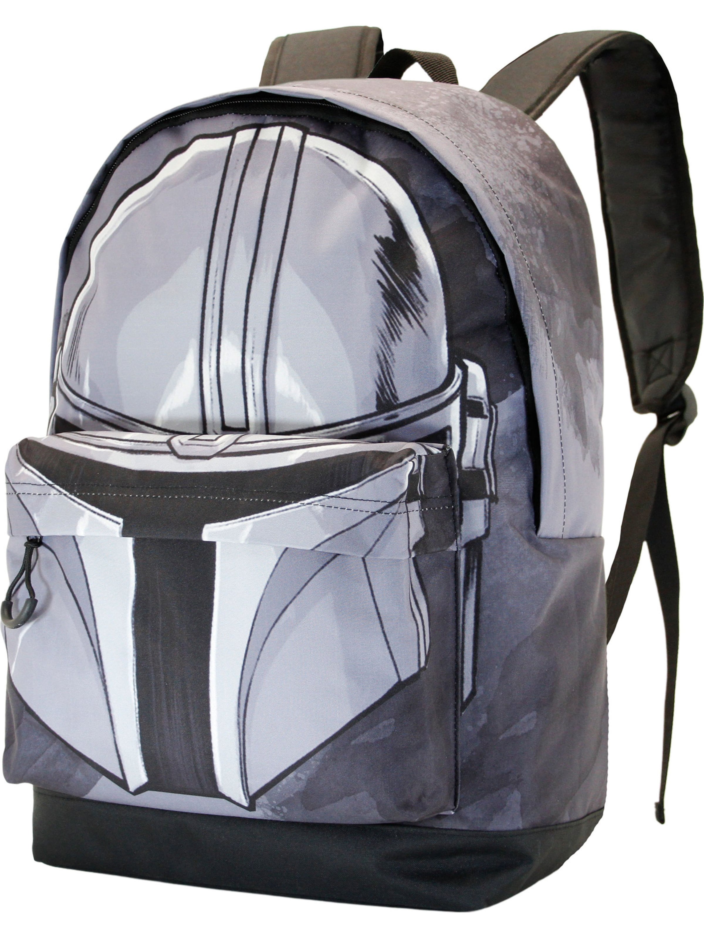 STAR WARS Backpack 'The Mandalorian Helmet-FAN HS' in Grey