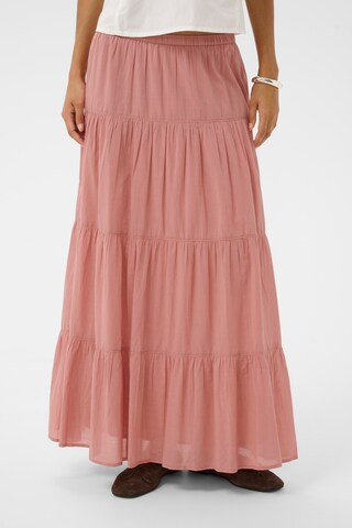 SOAKED IN LUXURY Rok 'SLRuna' in Roze: voorkant