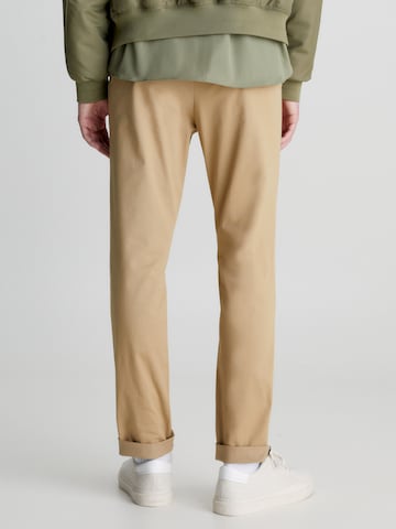 Calvin Klein Slimfit Lærredsbukser i beige