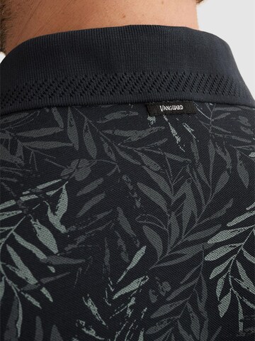 T-Shirt 'Polo shirt in piqué with allover print' VANGUARD en bleu