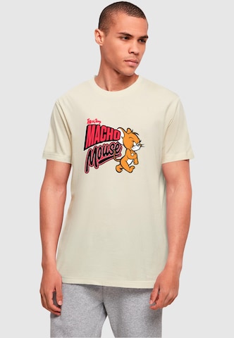 T-Shirt 'Tom And Jerry - Macho Mouse' ABSOLUTE CULT en beige : devant